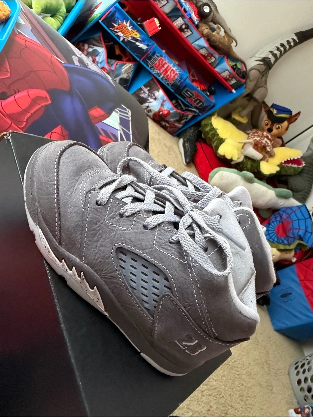 Jordan Infant Sneakers in Gray and White